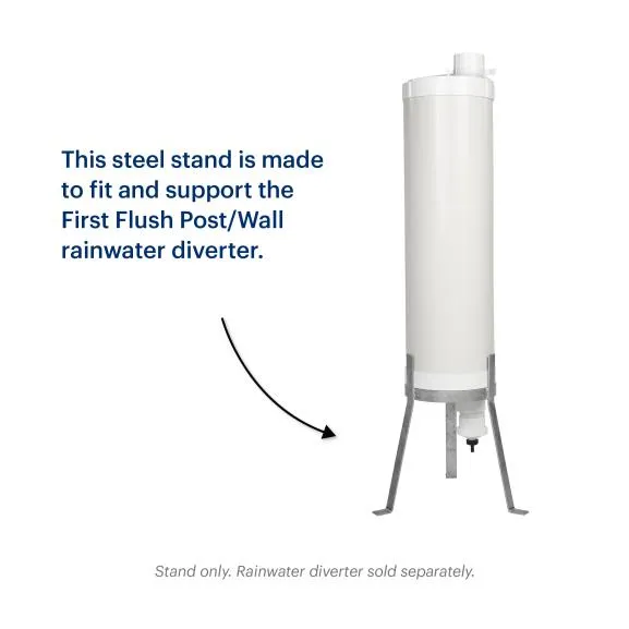 Rain Harvesting | Steel Stand for First Flush Post / Wall with 300mm Chamber